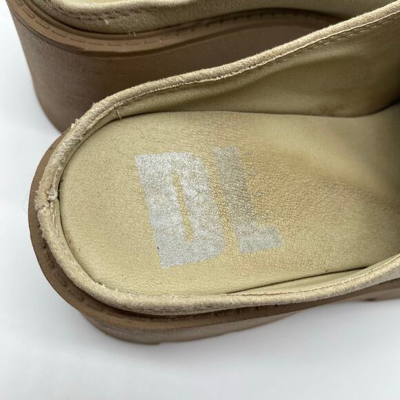 Dirty Laundry DL Cream Tan R-Test Block Heel Clogs Mules Slides Women's size 6.5 - Picture 7 of 9
